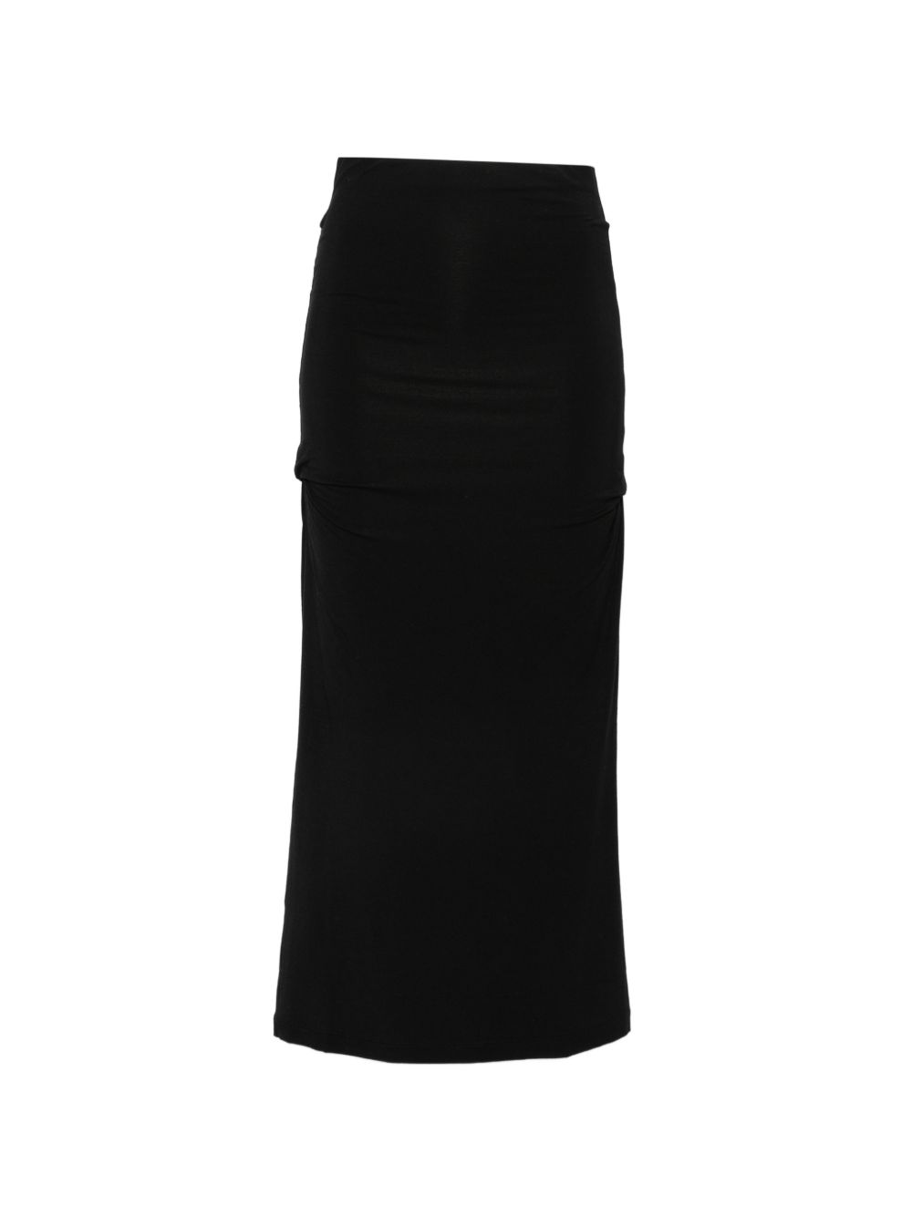 Gonna midi drappeggiata in nero 