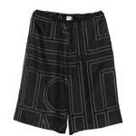 Pantaloncini con stampa monogramma in nero Toteme - donna 