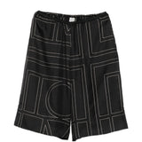 Pantaloncini con stampa monogramma in nero Toteme - donna 