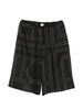Pantaloncini con stampa monogramma in nero Toteme - donna