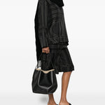 Pantaloncini con stampa monogramma in nero Toteme - donna 