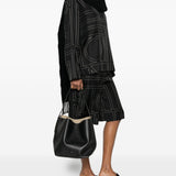 Pantaloncini con stampa monogramma in nero Toteme - donna 