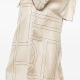 Pantaloncini con stampa monogramma in beige Toteme - donna 