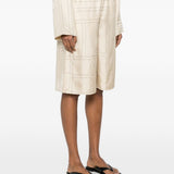 Pantaloncini con stampa monogramma in beige Toteme - donna 