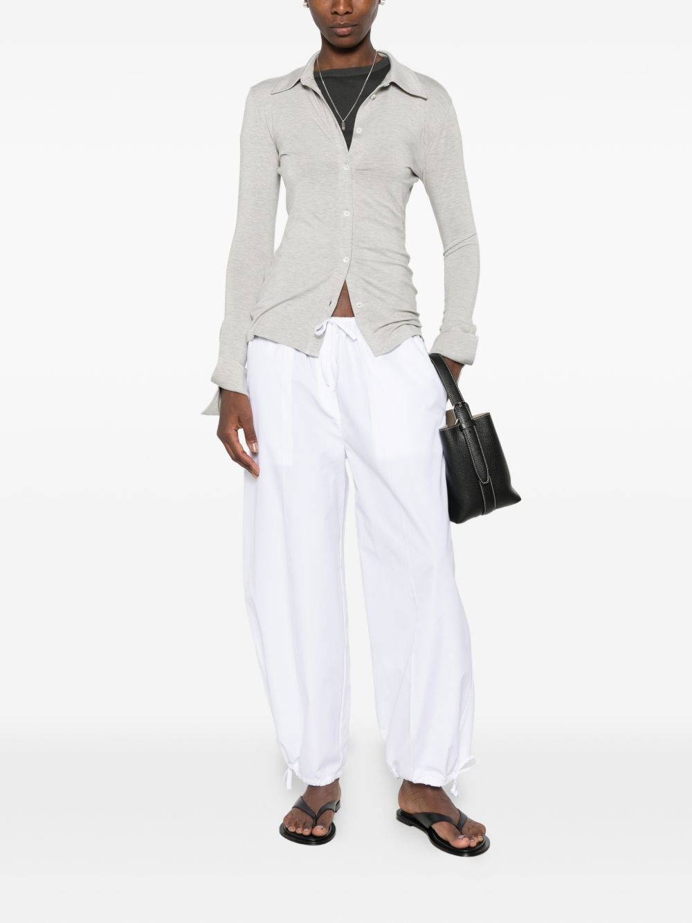 Pantaloni con coulisse in bianco Toteme - donna 