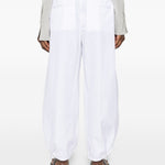 Pantaloni con coulisse in bianco Toteme - donna 
