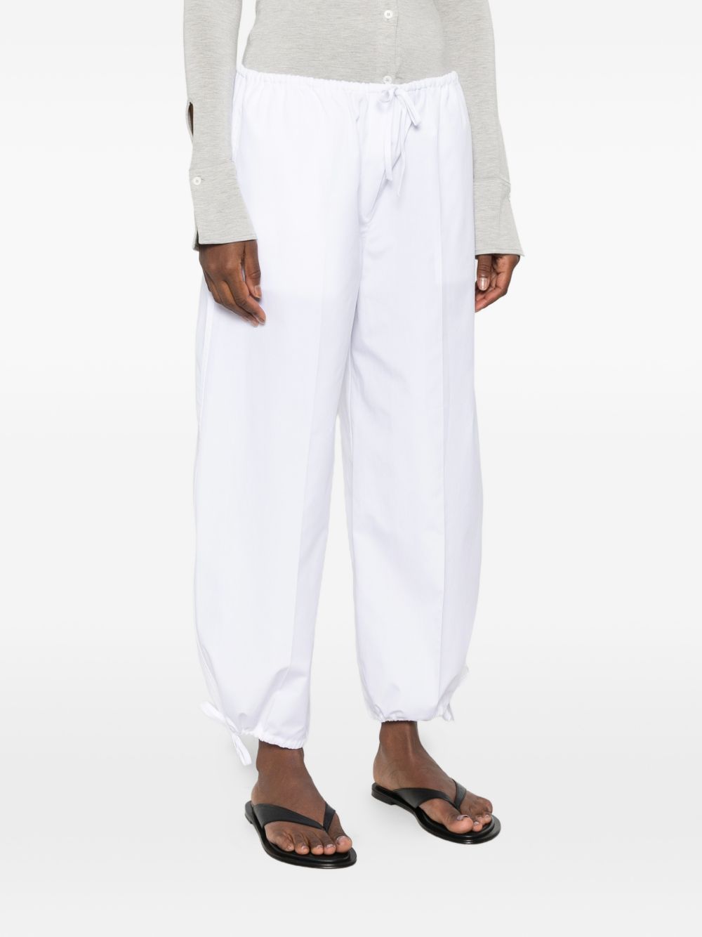 Pantaloni con coulisse in bianco Toteme - donna 