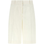 Shorts sartoriali con pieghe in bianco Toteme - donna 