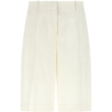 Shorts sartoriali con pieghe in bianco Toteme - donna 
