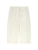 Shorts sartoriali con pieghe in bianco Toteme - donna