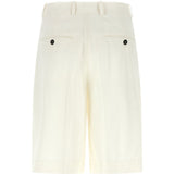 Shorts sartoriali con pieghe in bianco Toteme - donna 