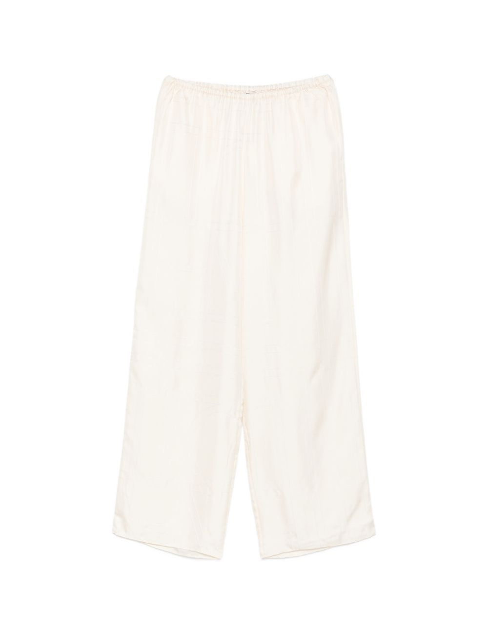 Pantaloni palazzo di seta in avorio Toteme - donna 