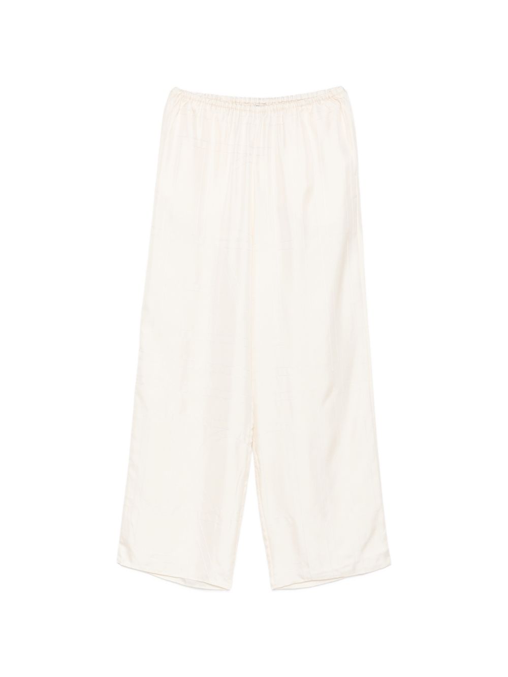 Pantaloni palazzo di seta in avorio Toteme - donna 