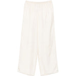 Pantaloni palazzo di seta in avorio Toteme - donna 