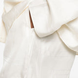 Pantaloncini di seta con monogramma ricamato in beige Toteme - donna 