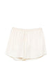 Pantaloncini di seta con monogramma ricamato in beige Toteme - donna