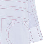 Camicia con stampa logo in azzurro 