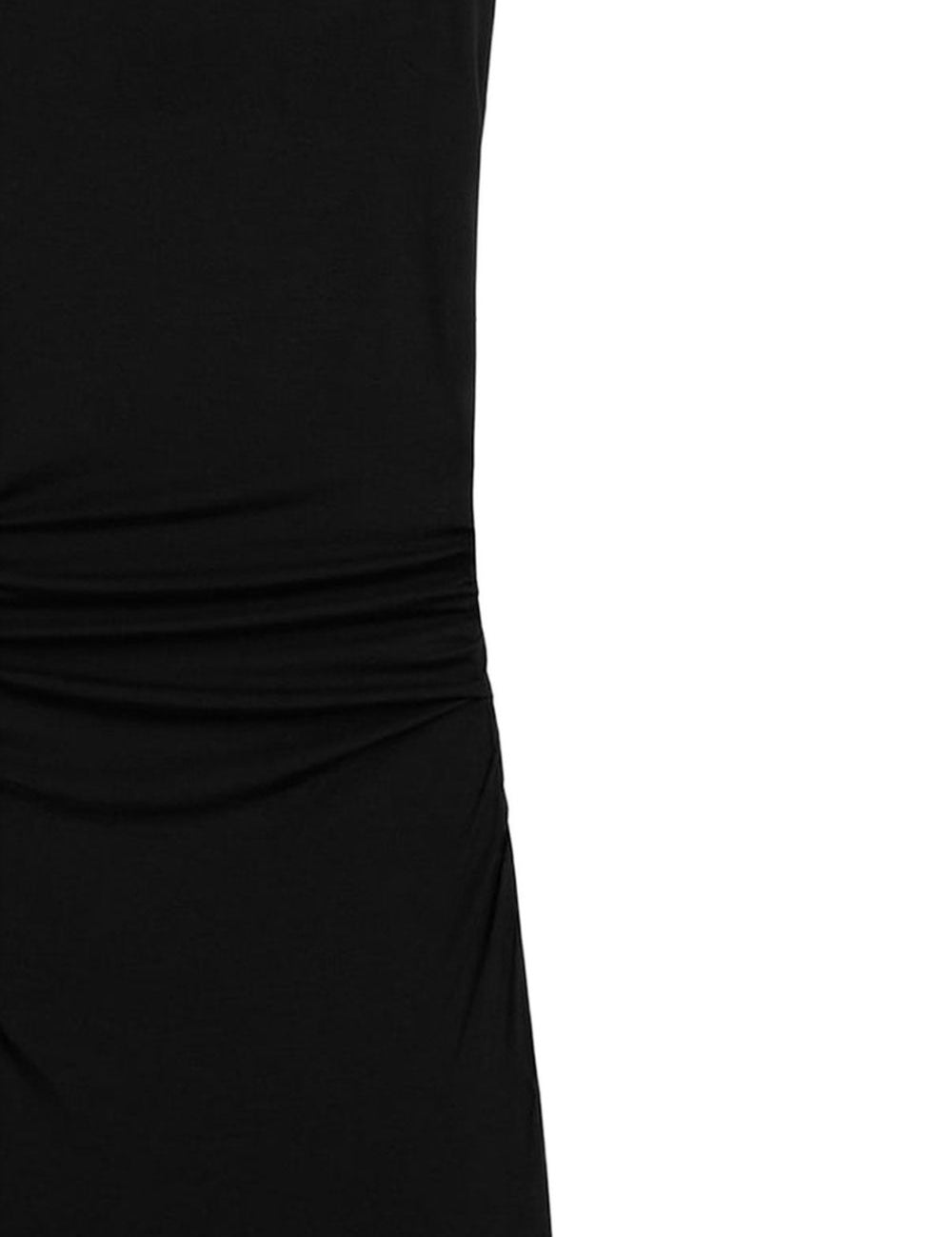 Abito midi con drappeggio in nero 