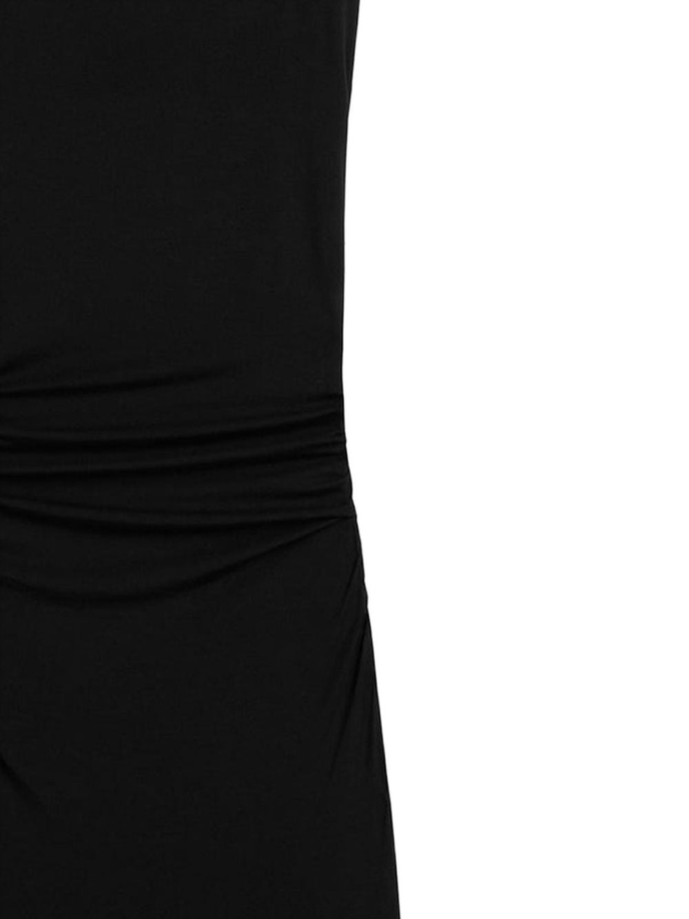 Abito midi con drappeggio in nero 