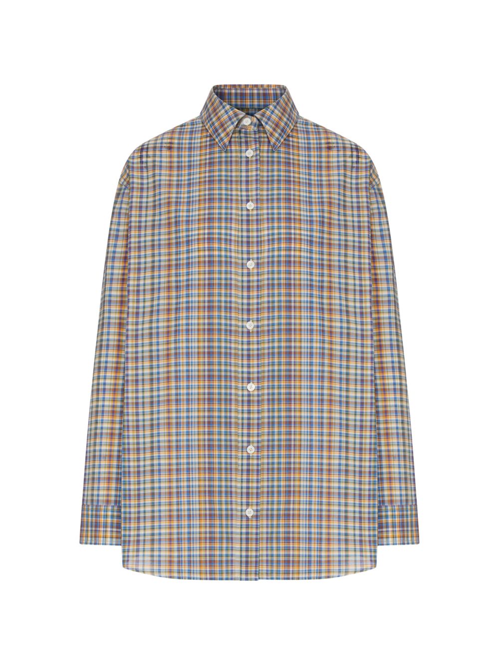 Camicia a quadri con bottoni multicolore 