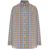 Camicia a quadri con bottoni multicolore 