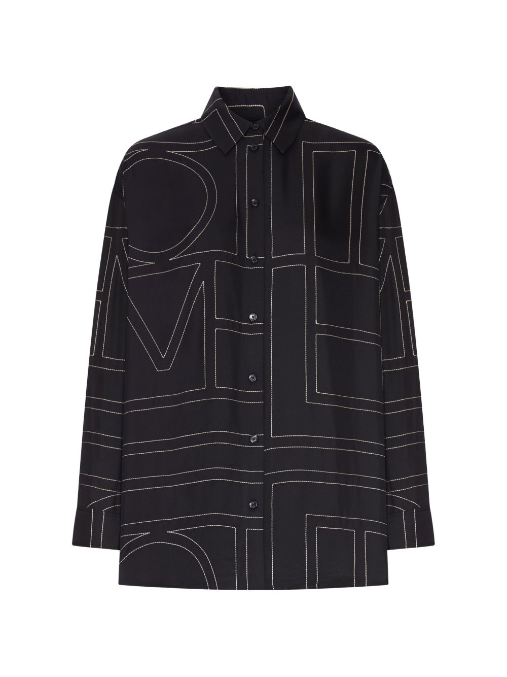 Camicia con logo in nero 