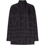Camicia con logo in nero 
