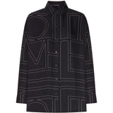 Camicia con logo in nero 