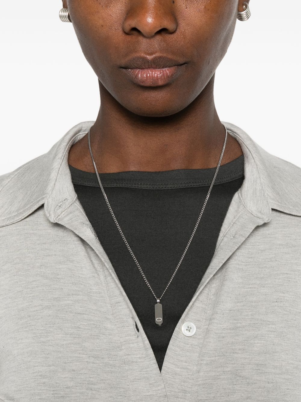 Camicia a maniche lunghe in grigio 