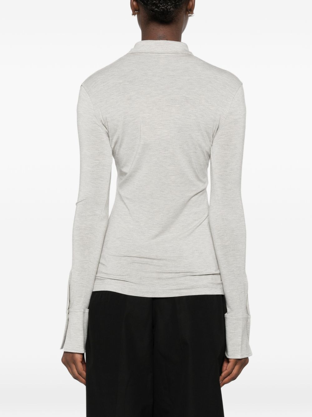 Camicia a maniche lunghe in grigio 