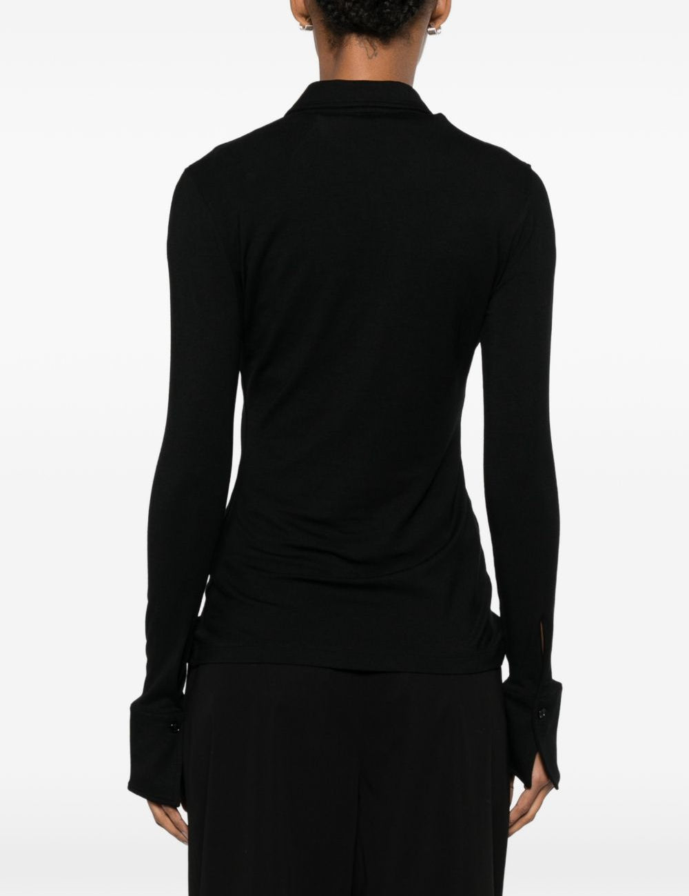 Camicia a maniche lunghe in nero 