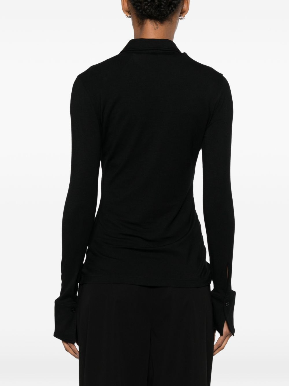 Camicia a maniche lunghe in nero 