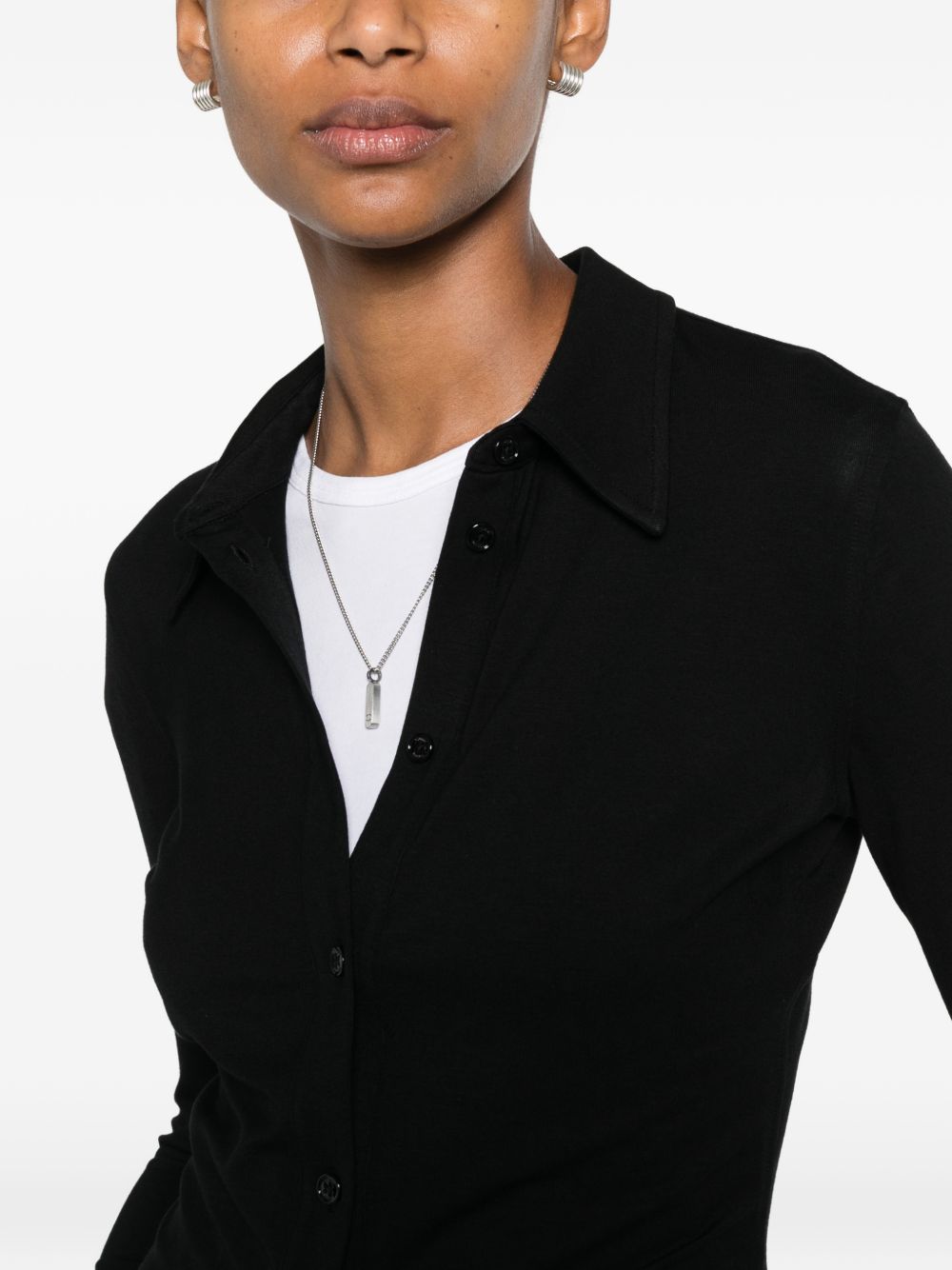Camicia a maniche lunghe in nero 
