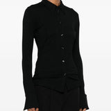 Camicia a maniche lunghe in nero 
