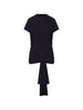 Black top with knot at the waist