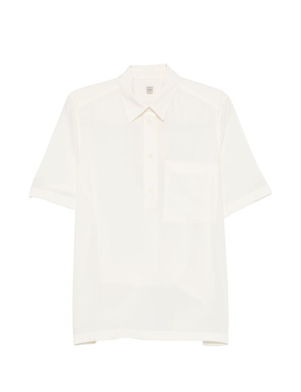 Polo con taschino sul petto in bianco Toteme - donna 