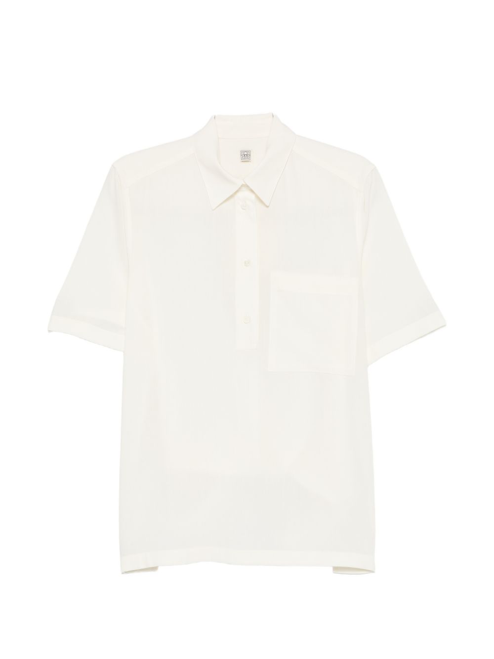 Polo con taschino sul petto in bianco 