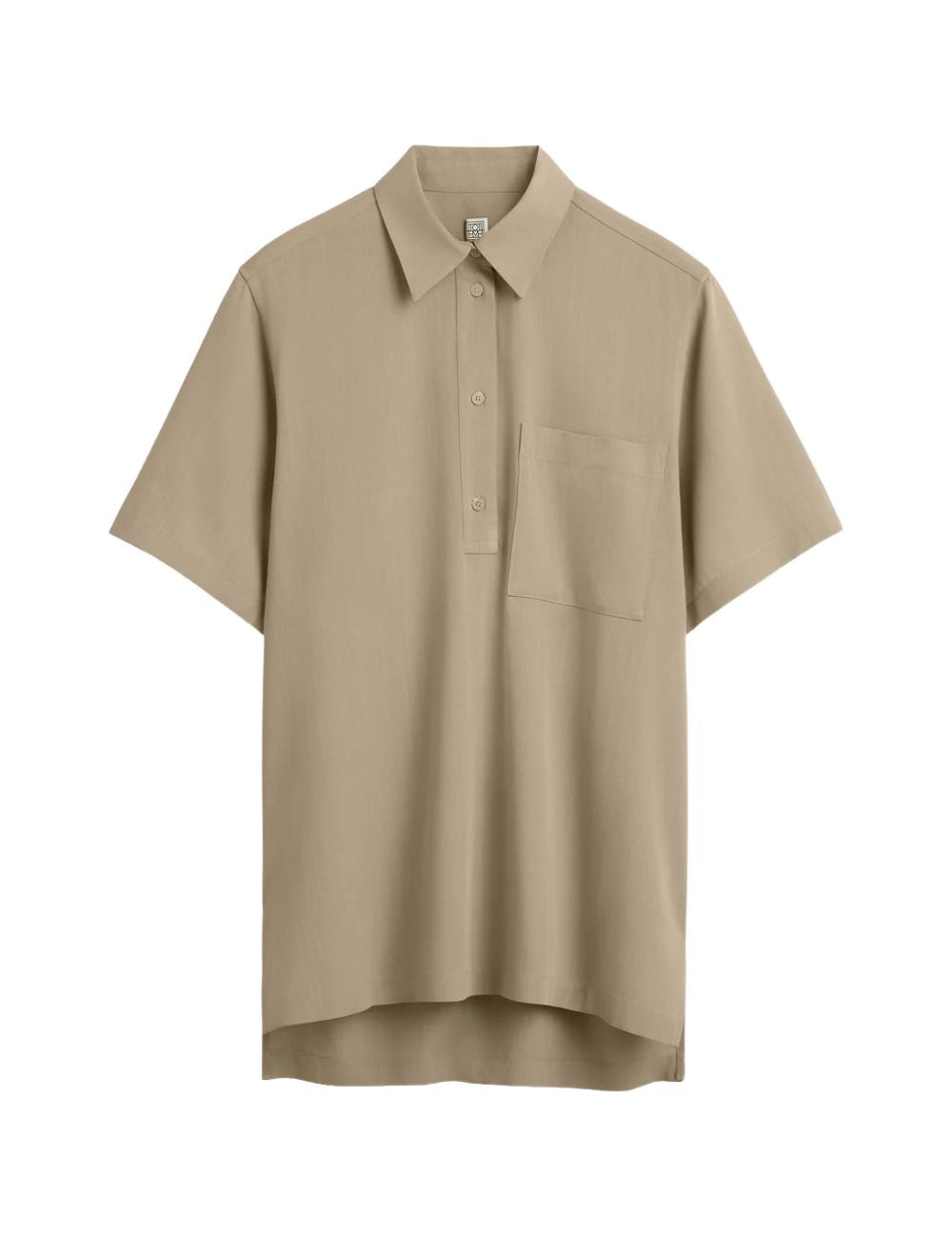Polo a maniche corte con tasca applicata in beige Toteme - donna 
