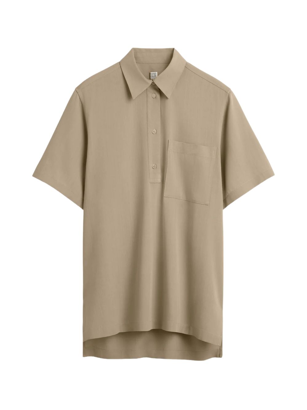 Polo a maniche corte con tasca applicata in beige Toteme - donna 