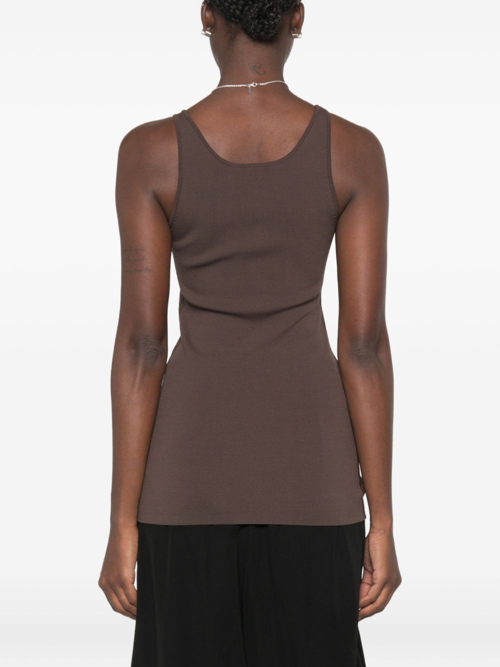 Canotta in maglia Toteme in marrone 