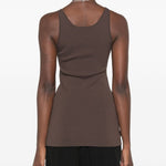 Canotta in maglia Toteme in marrone 