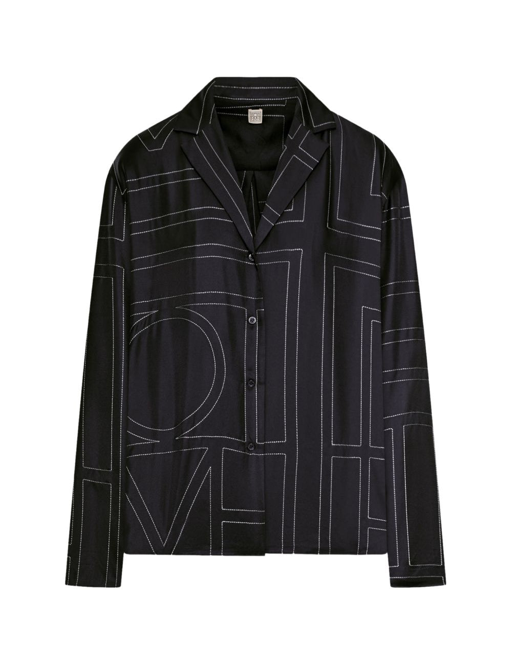 Camicia pigiama in nero toteme - donna 