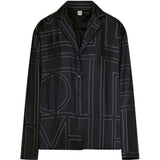 Camicia pigiama in nero toteme - donna 