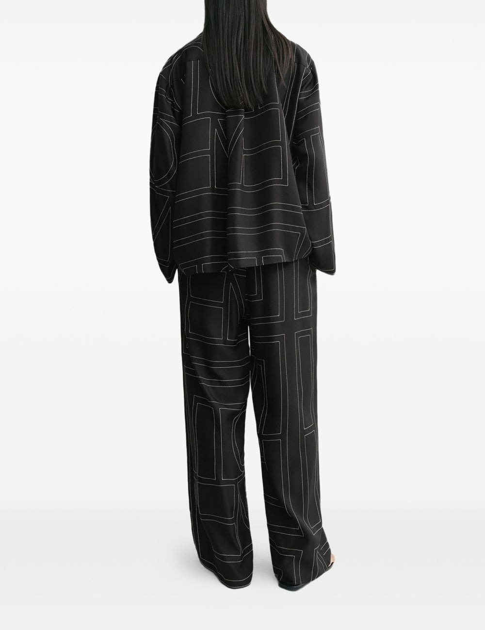 Camicia pigiama in nero toteme - donna 