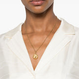 Camicia con stampa monogramma in avorio 