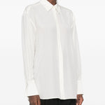 Camicia in crepe di setain bianco 