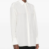 Camicia in crepe di setain bianco 