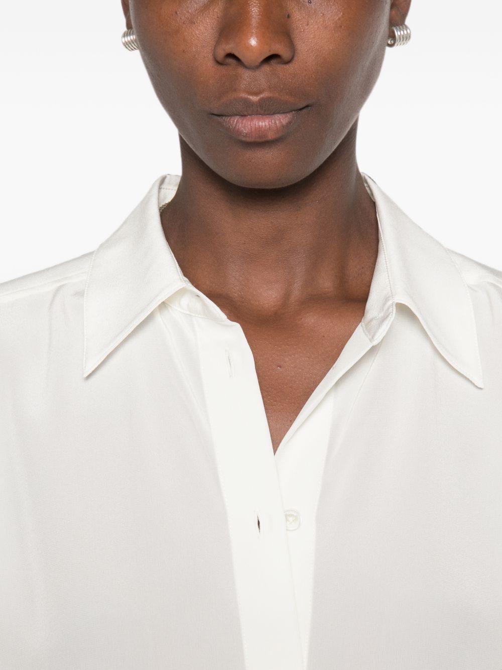 Camicia in crepe di setain bianco 