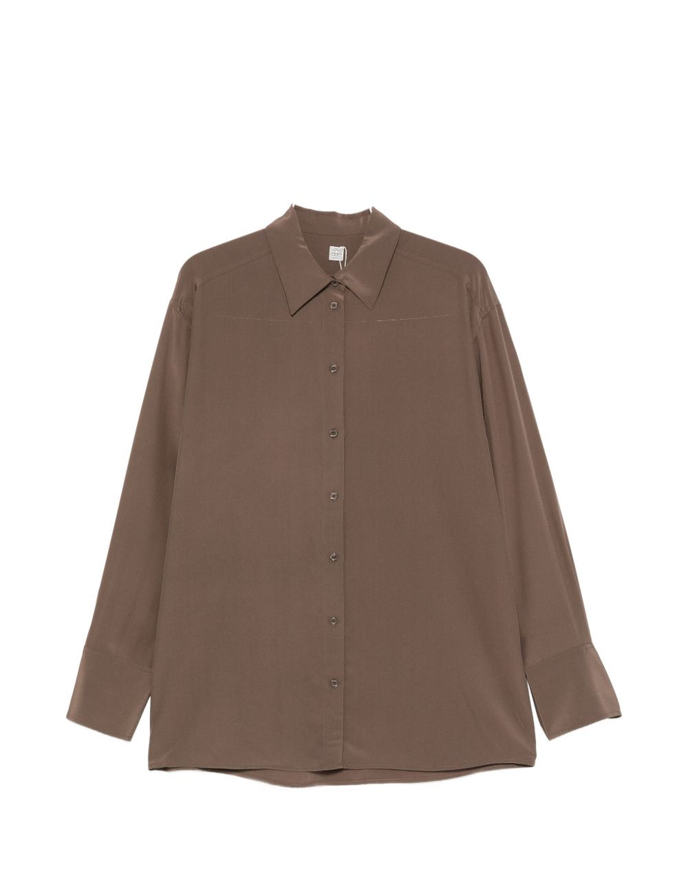 Camicia in seta in marrone 