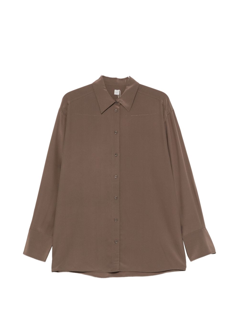 Camicia in seta in marrone 